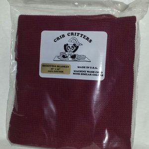 Burgundy 30" x 40" Receiving Blanket 100% Cotton